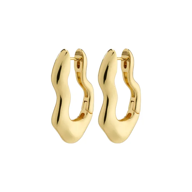 pilgrim-loulia-creolen-ohrringe-goldplattiert-wavy-ovale-mit-click-verschluss image 1