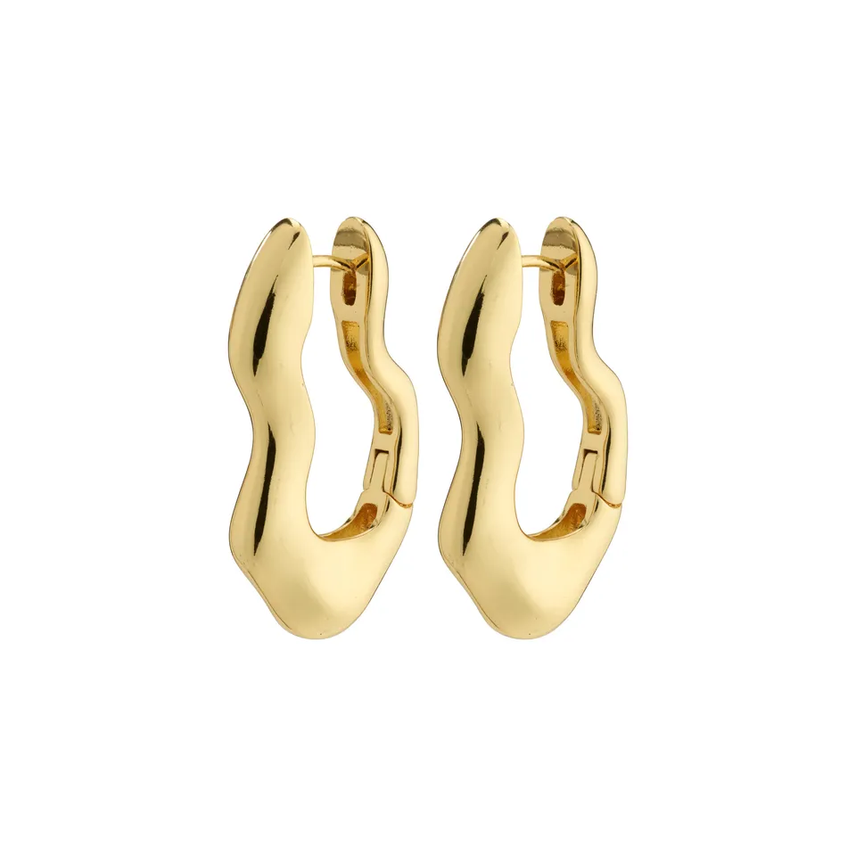 pilgrim-loulia-creolen-ohrringe-goldplattiert-wavy-ovale-mit-click-verschluss image 1