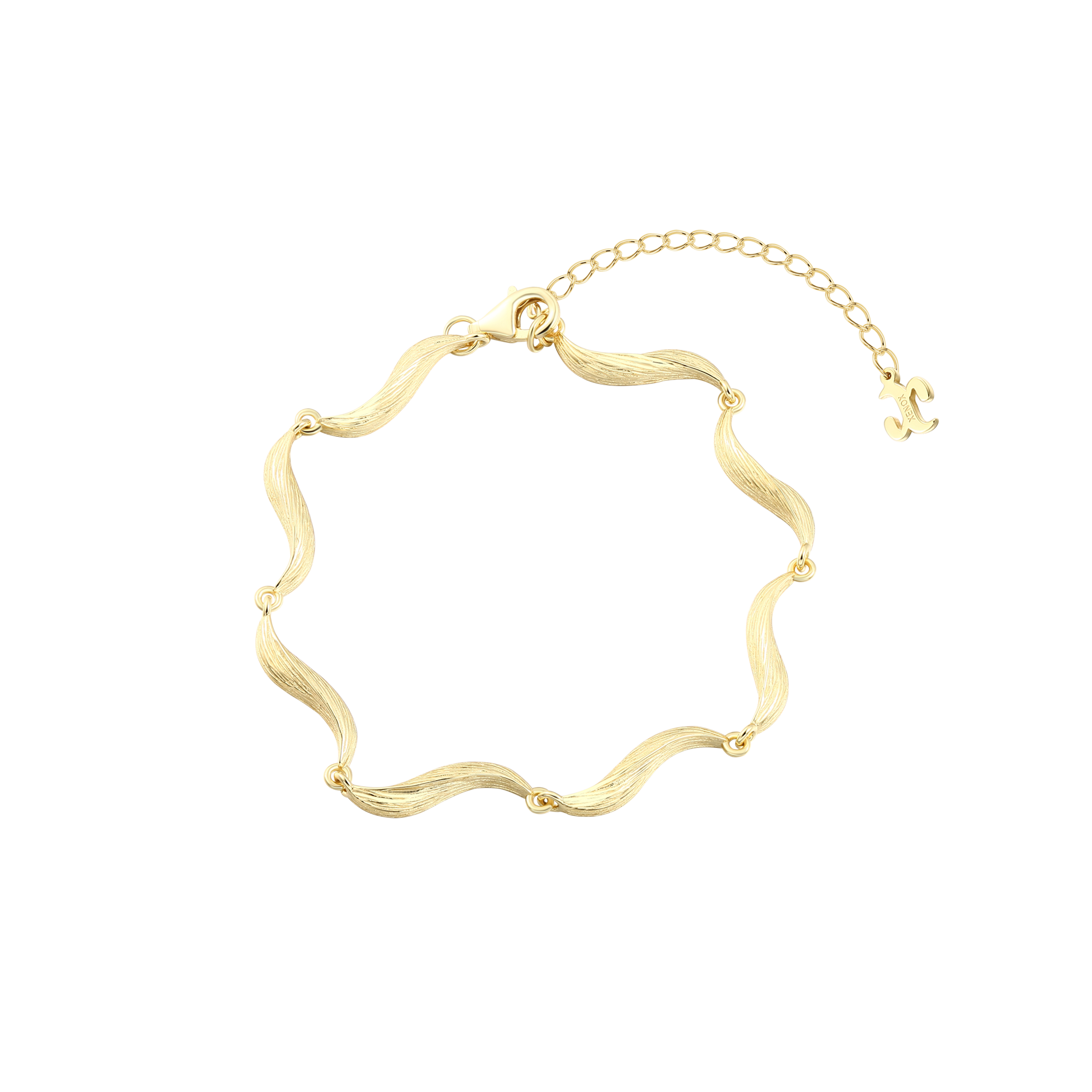 xenox-fiora-armband-925-sterlingsilber-rhodiniert-blattstruktur image 2