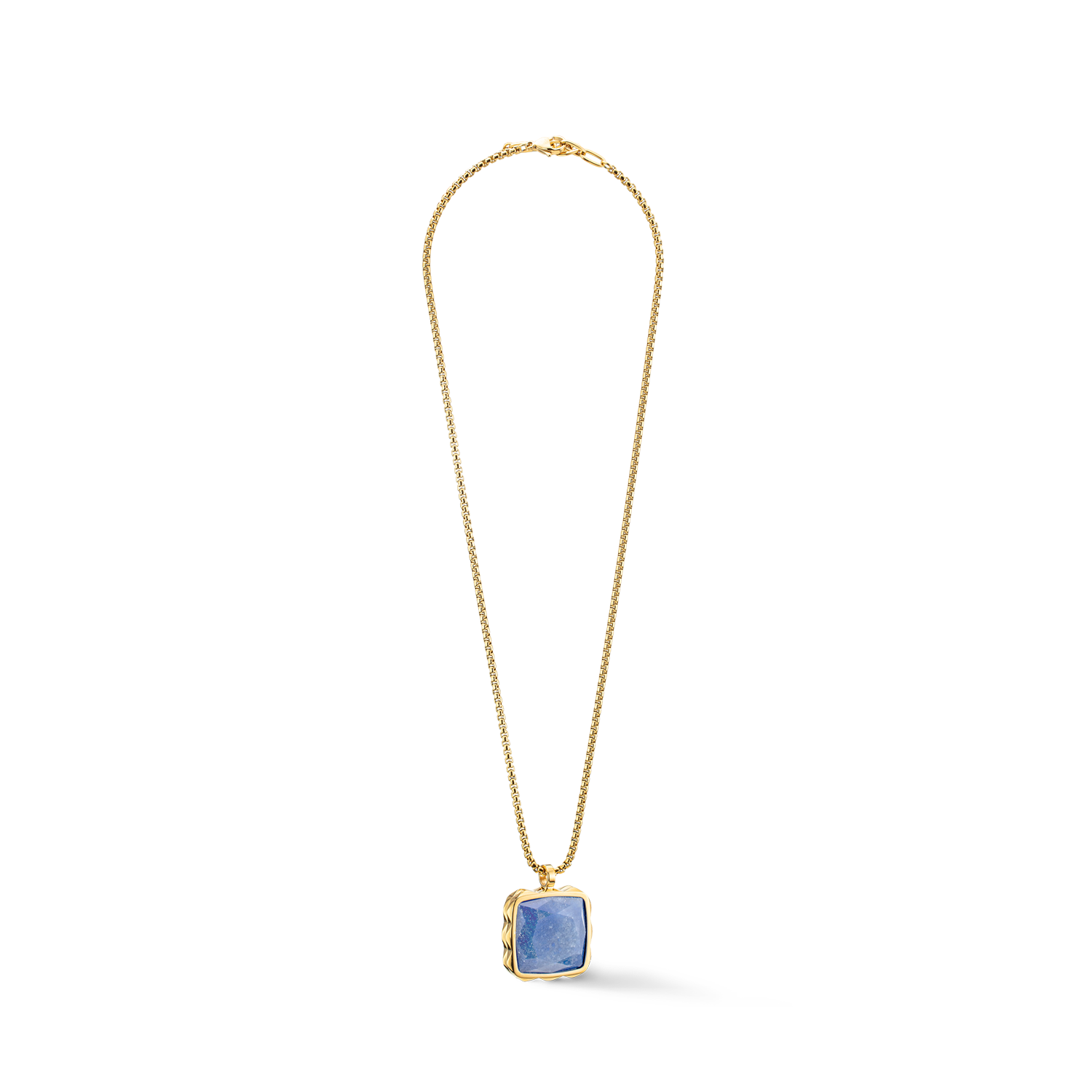 coeur-de-lion-amulett-spikes-square-halskette-aventurin-gold-blau image 1