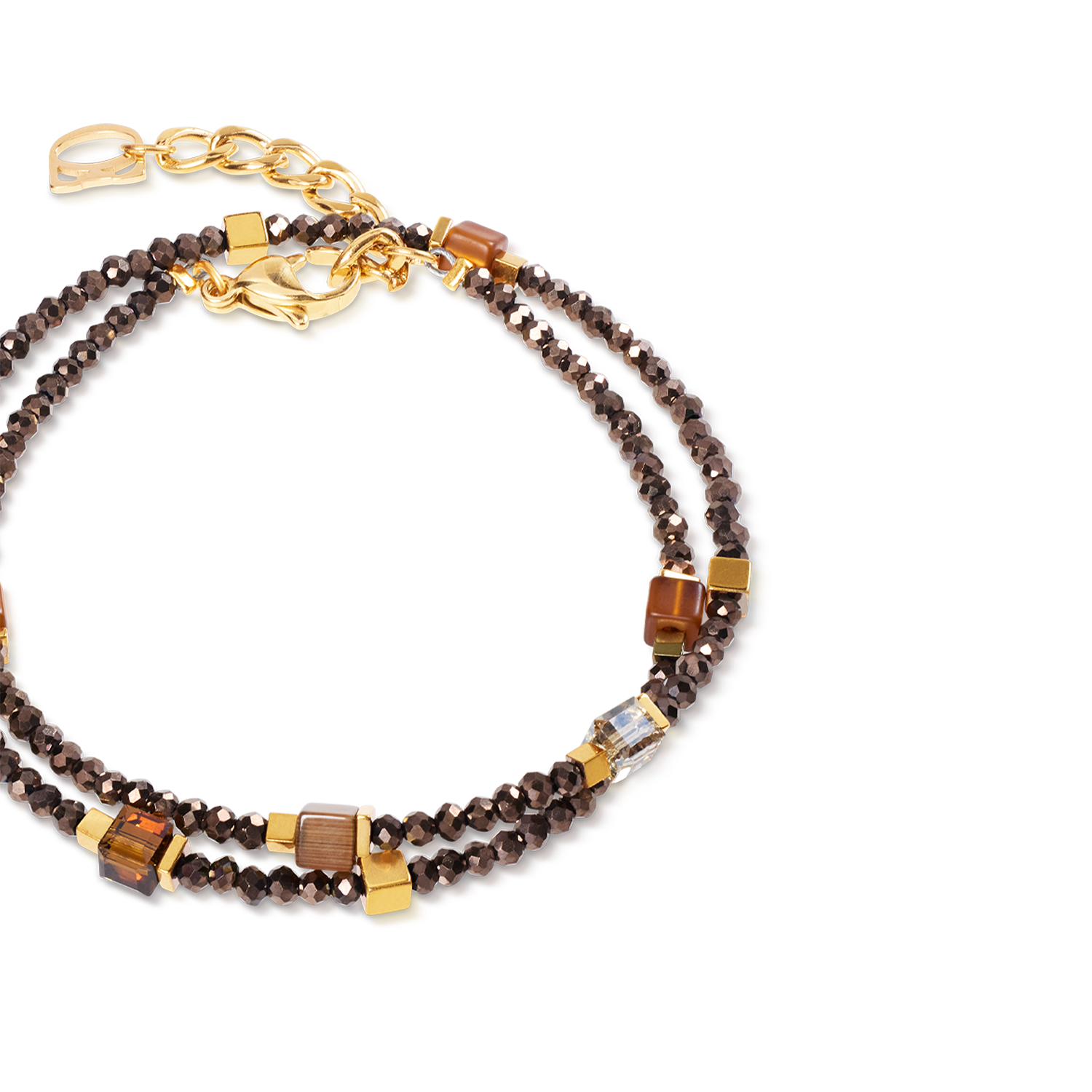 coeur-de-lion-joyful-colours-flex-armband-gold-braun image 2