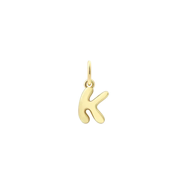 xenox-k-letter-bold-charm-925-sterlingsilber-18k-vergoldet image 1