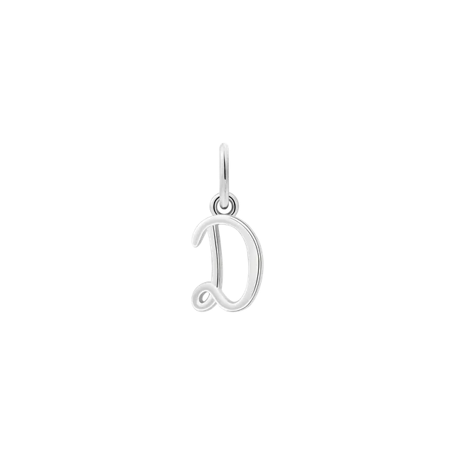 xenox-letter-italic-charm-d-925-sterlingsilber-rhodiniert image 1