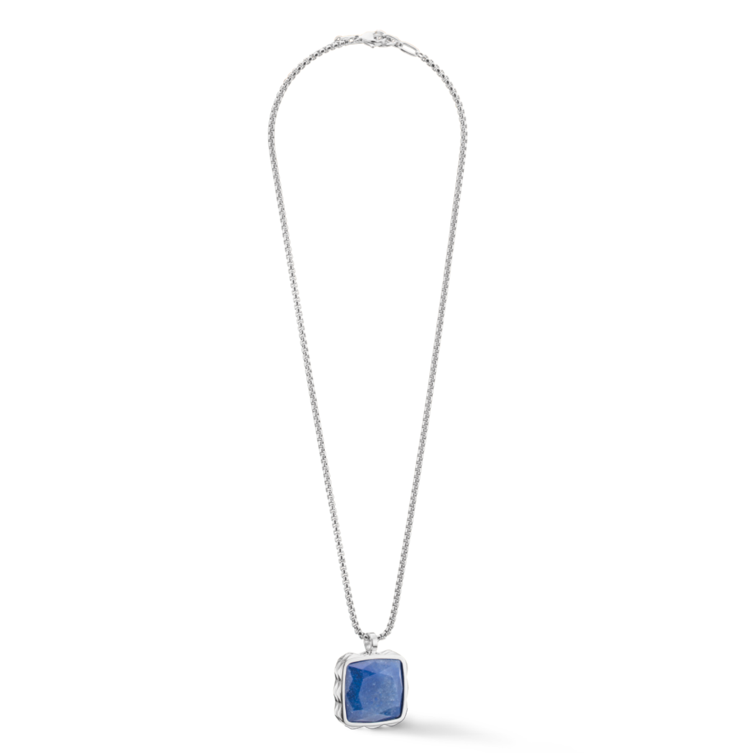 coeur-de-lion-halskette-amulett-spikes-square-aventurin-silber-blau image 1