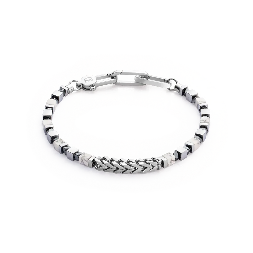 coeur-de-lion-armband-precious-cubes-chain-wei-silber image 1