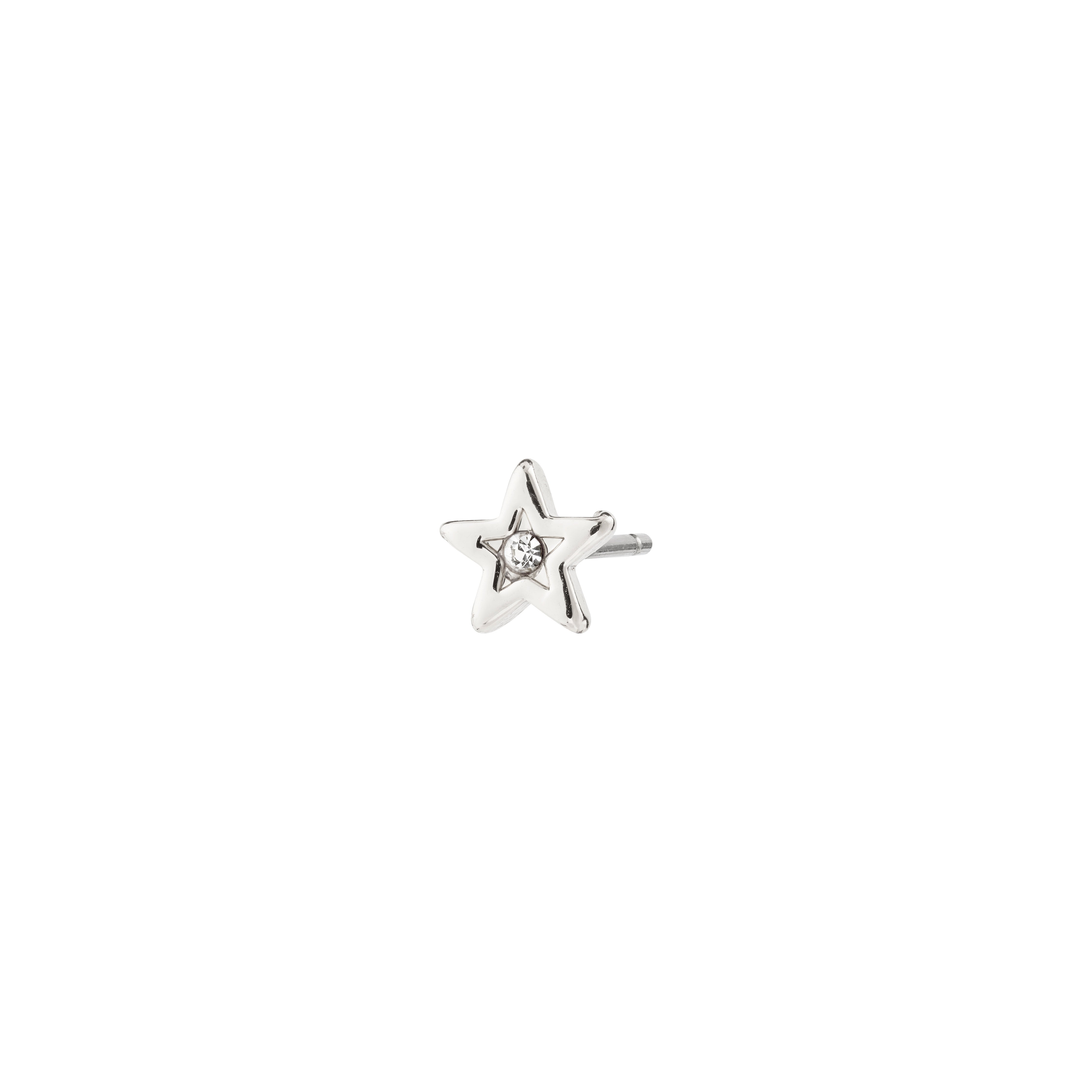pilgrim-nyx-einzel-ohrring-versilbert-micro-stecker-mit-kristall image 1