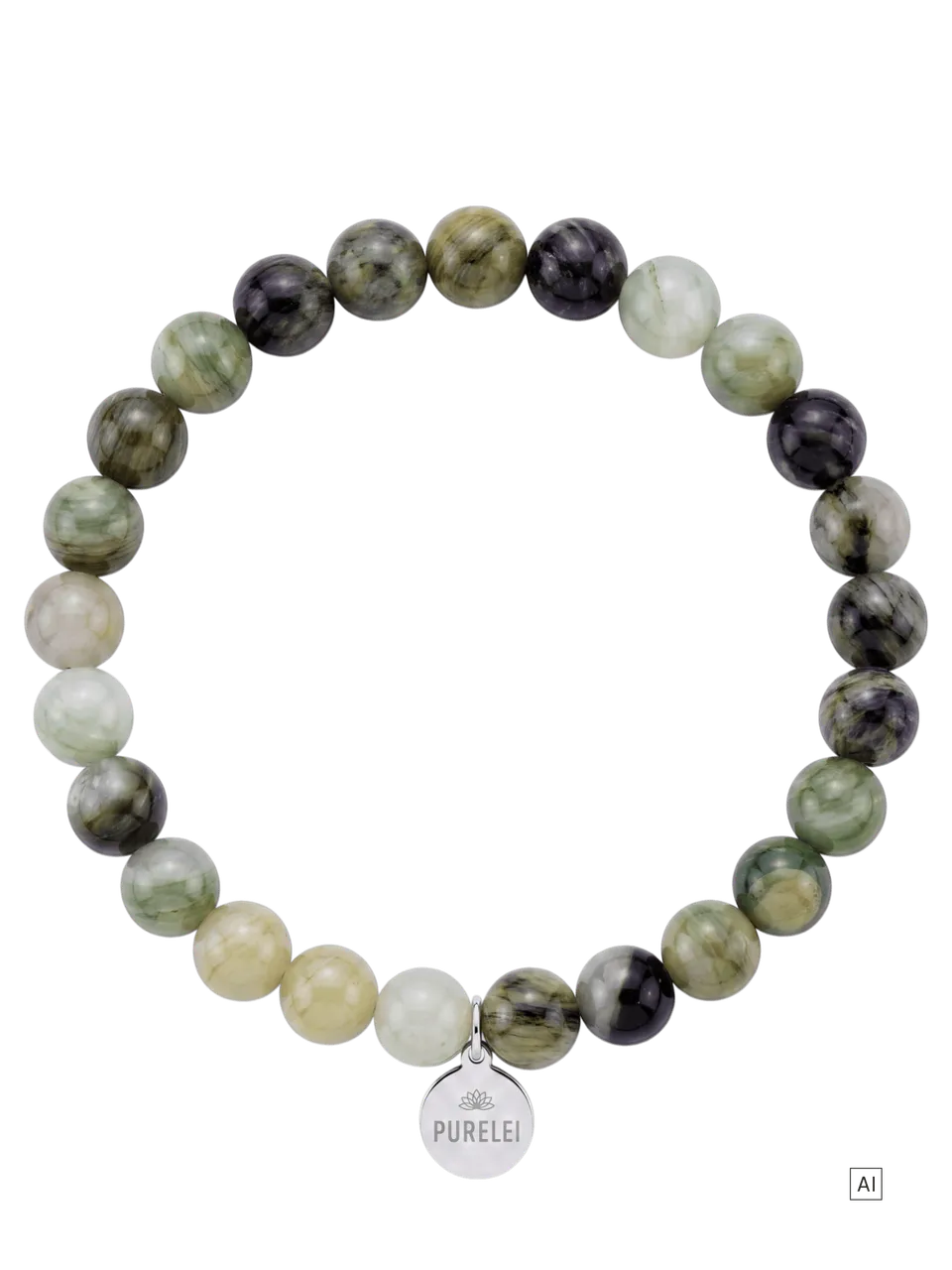 purelei-green-harmony-perlenarmband-gr-ner-rutilquarz-20-cm-unisex image 1