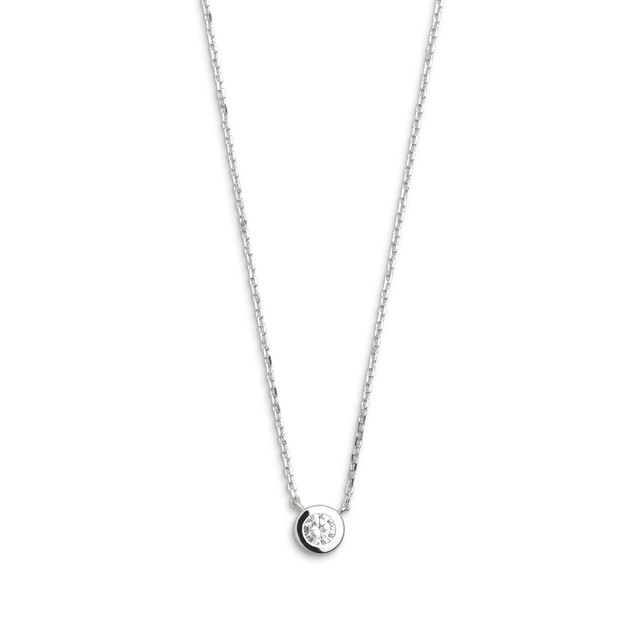 xenox-zarge-xs7386-halskette-925-sterlingsilber-rhodiniert-mit-zirkonia image 1
