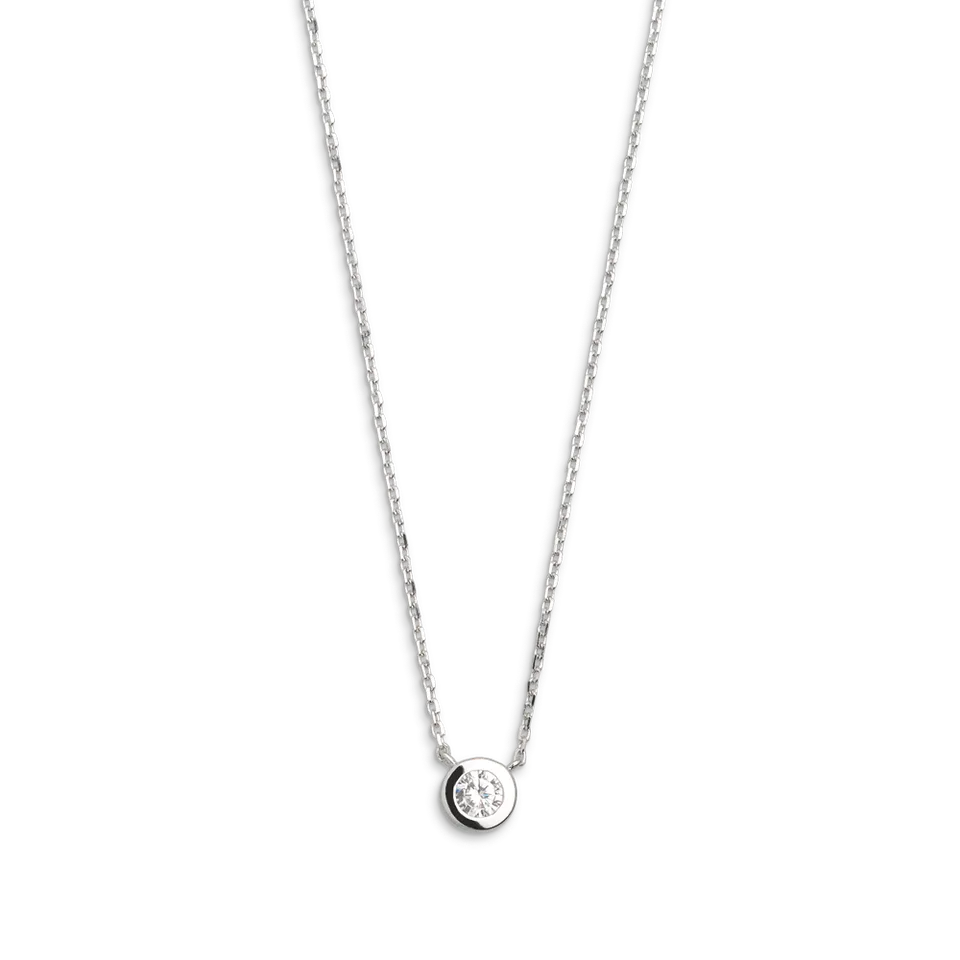 xenox-zarge-xs7386-halskette-925-sterlingsilber-rhodiniert-mit-zirkonia image 1
