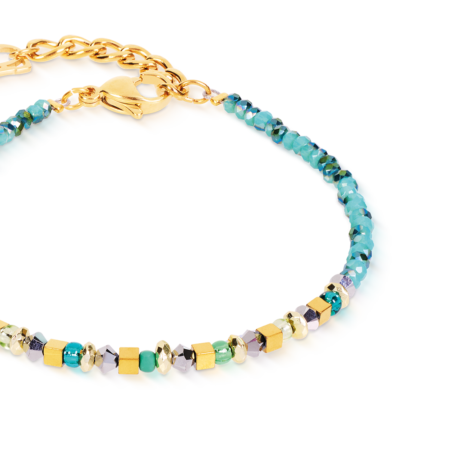 coeur-de-lion-golden-whisper-armband-18-3-cm-gr-n-gold image 2