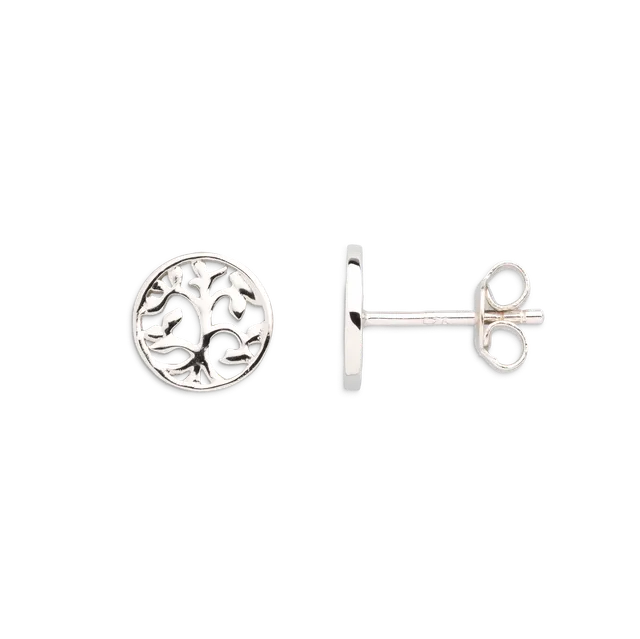 xenox-lebensbaum-ohrringe-925-sterlingsilber-rhodiniert-ohrstecker image 1