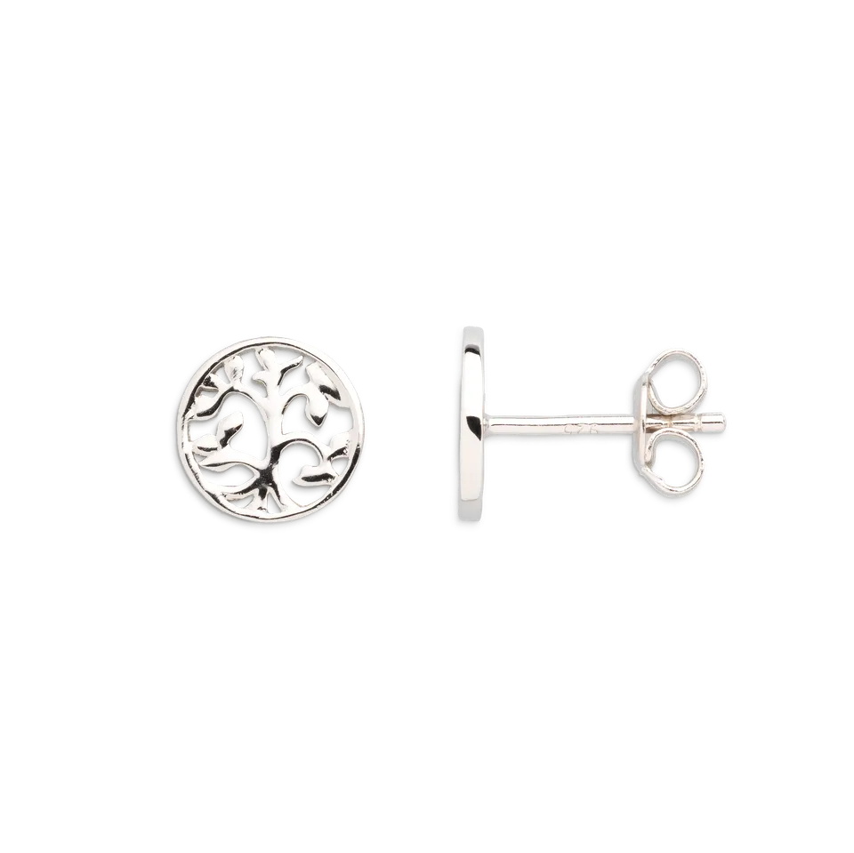 xenox-lebensbaum-ohrringe-925-sterlingsilber-rhodiniert-ohrstecker image 1