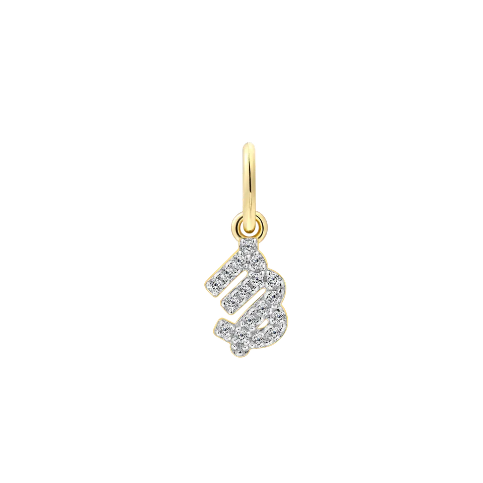 xenox-jungfrau-charm-925-sterlingsilber-18k-vergoldung-mit-zirkonia image 1