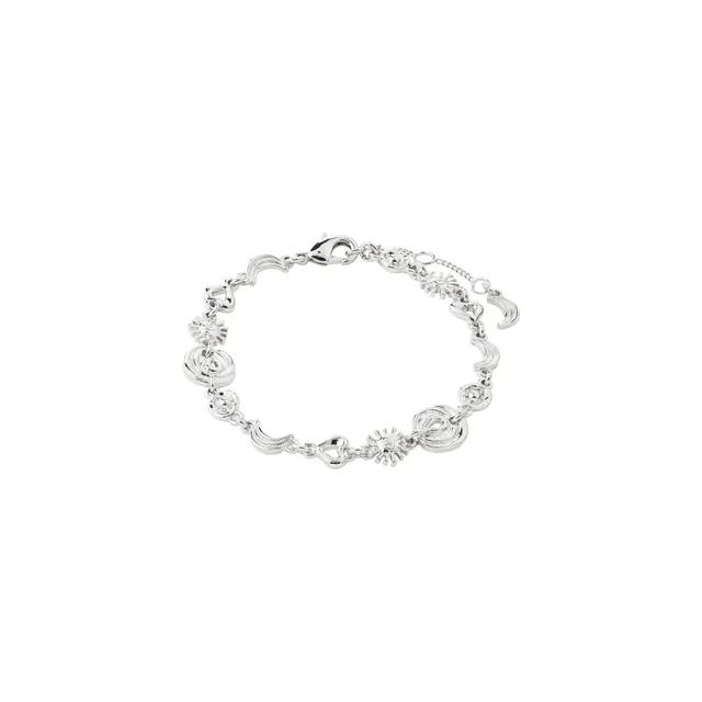 pilgrim-misha-armband-versilbert-mit-sonne-mond-und-herz image 1