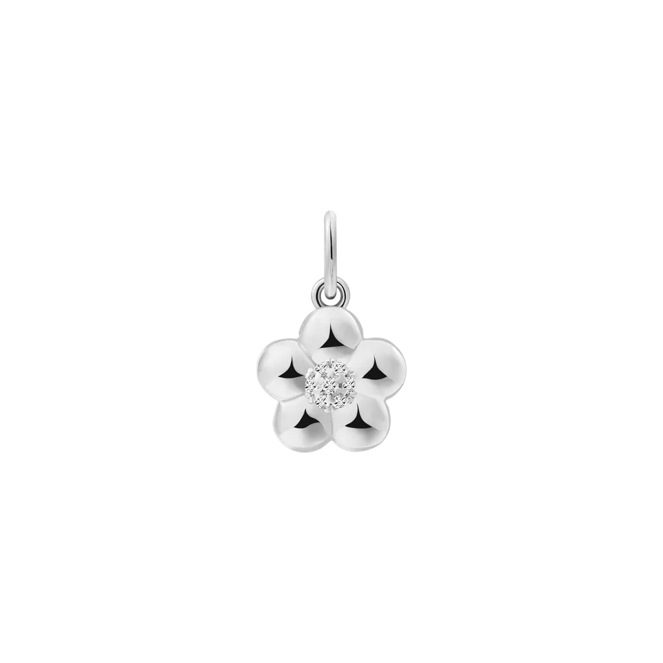 xenox-blume-charm-925-sterlingsilber-rhodiniert-mit-zirkonia image 1