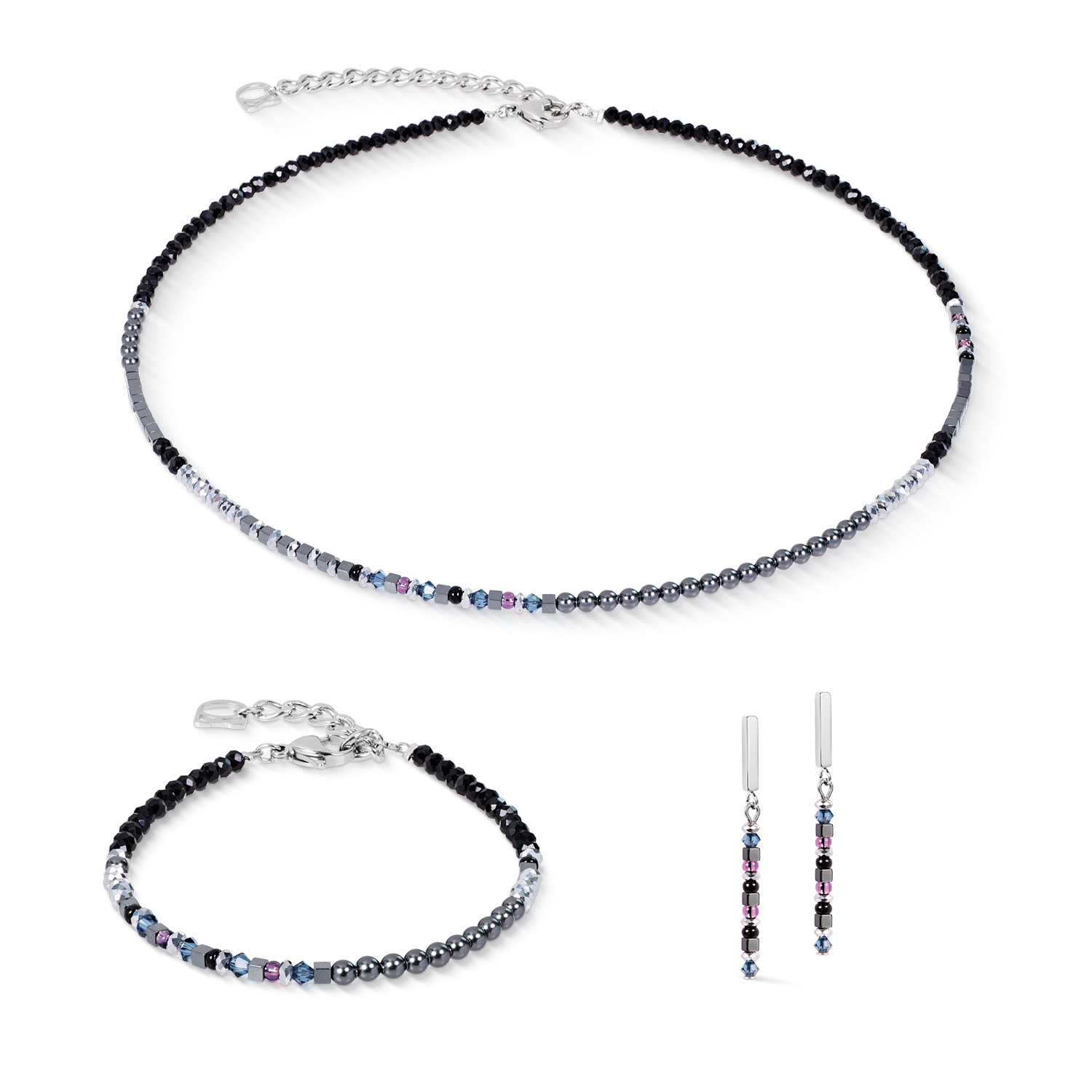 coeur-de-lion-halskette-fusion-offset-graphic-grau-schwarz-42-6-cm image 3