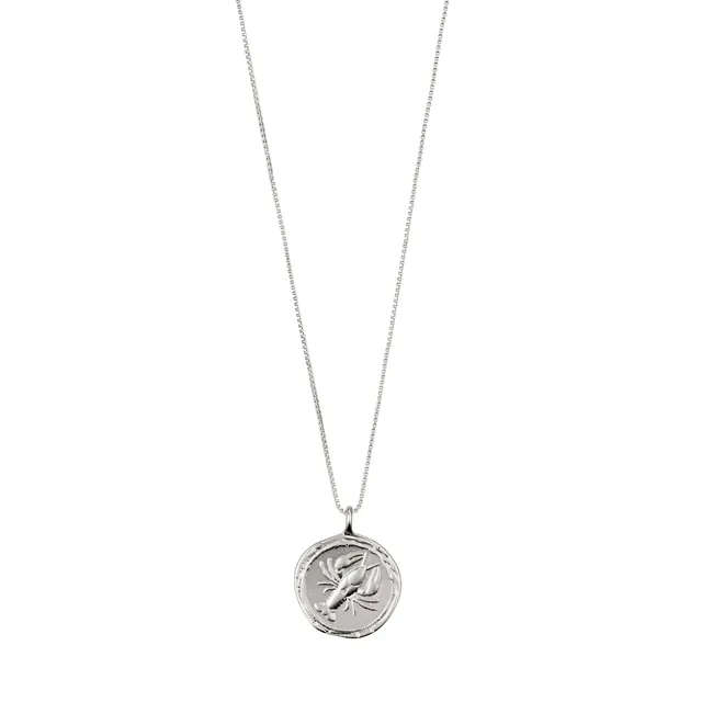 pilgrim-cancer-sternzeichen-coin-kette-silber-plated image 1