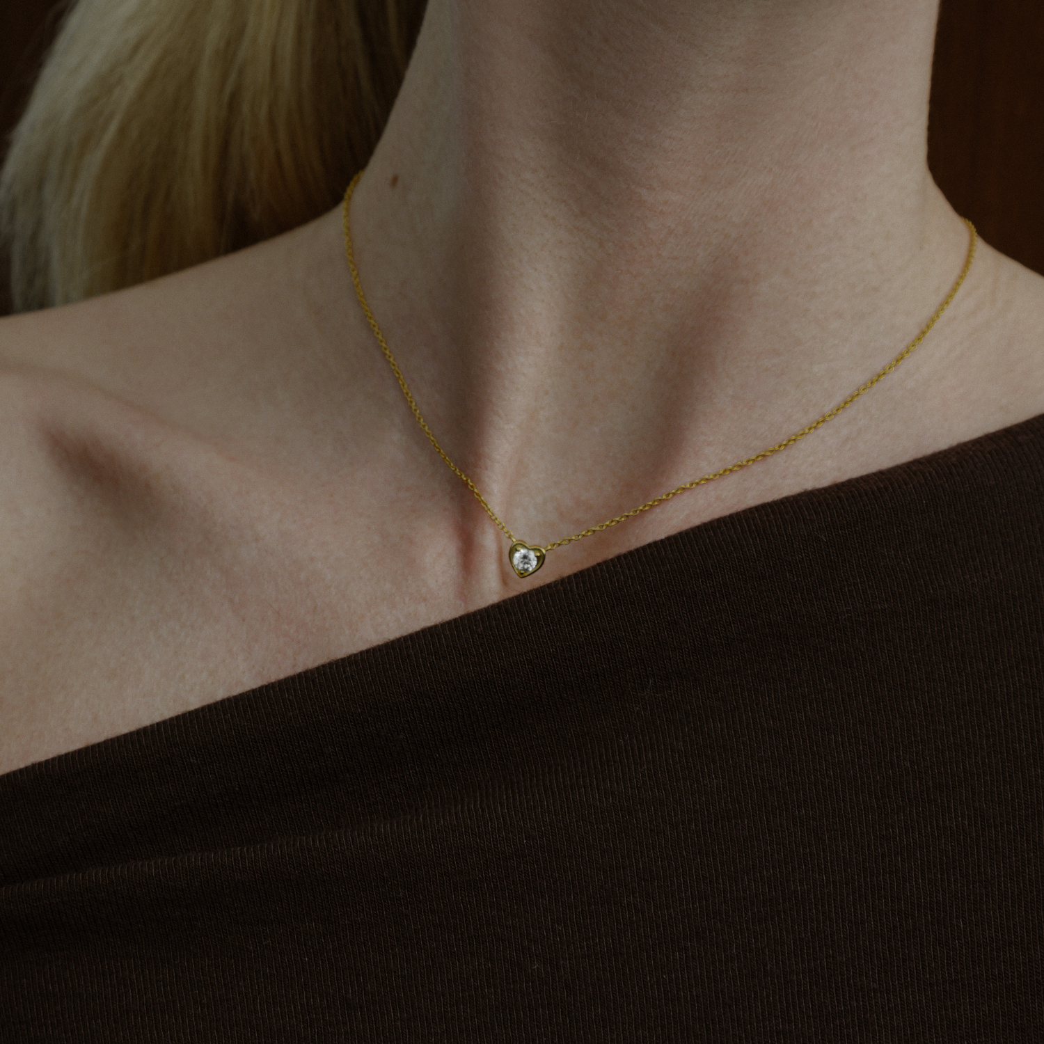 xenox-heart-drop-halskette-925-sterlingsilber-rhodiniert-mit-zirkonia image 4
