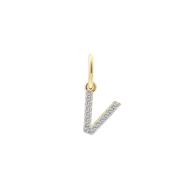 xenox-v-letter-charm-925-sterlingsilber-18k-vergoldung-buchstaben-anh-nger-mit-z image 1
