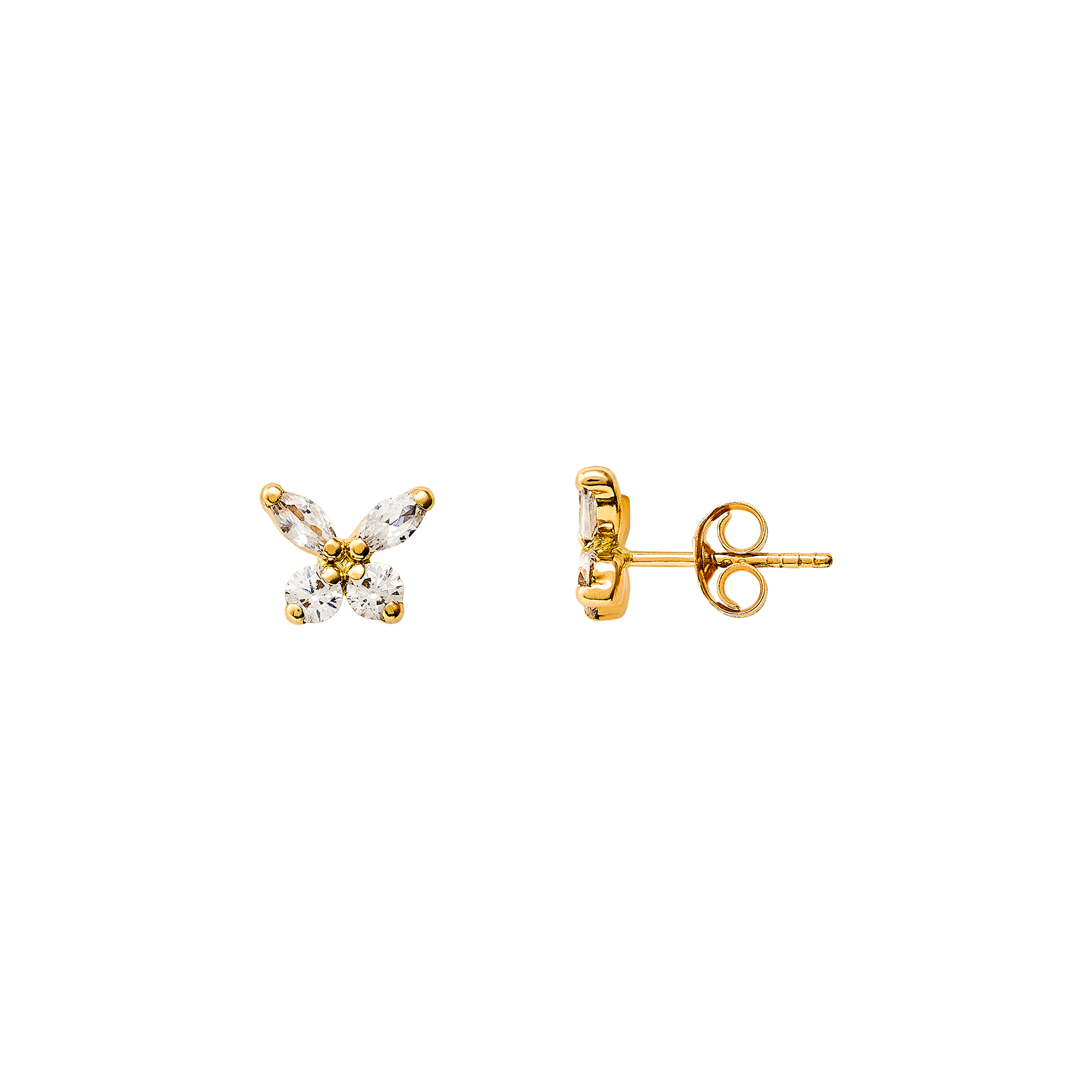 xenox-fine-schmetterling-ohrringe-585-gelbgold-mit-zirkonia image 1