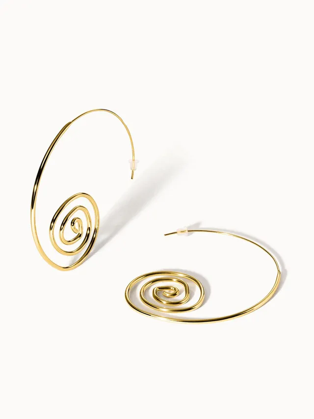 purelei-flow-ohrringe-creolen-spiral-60-mm-statement image 1
