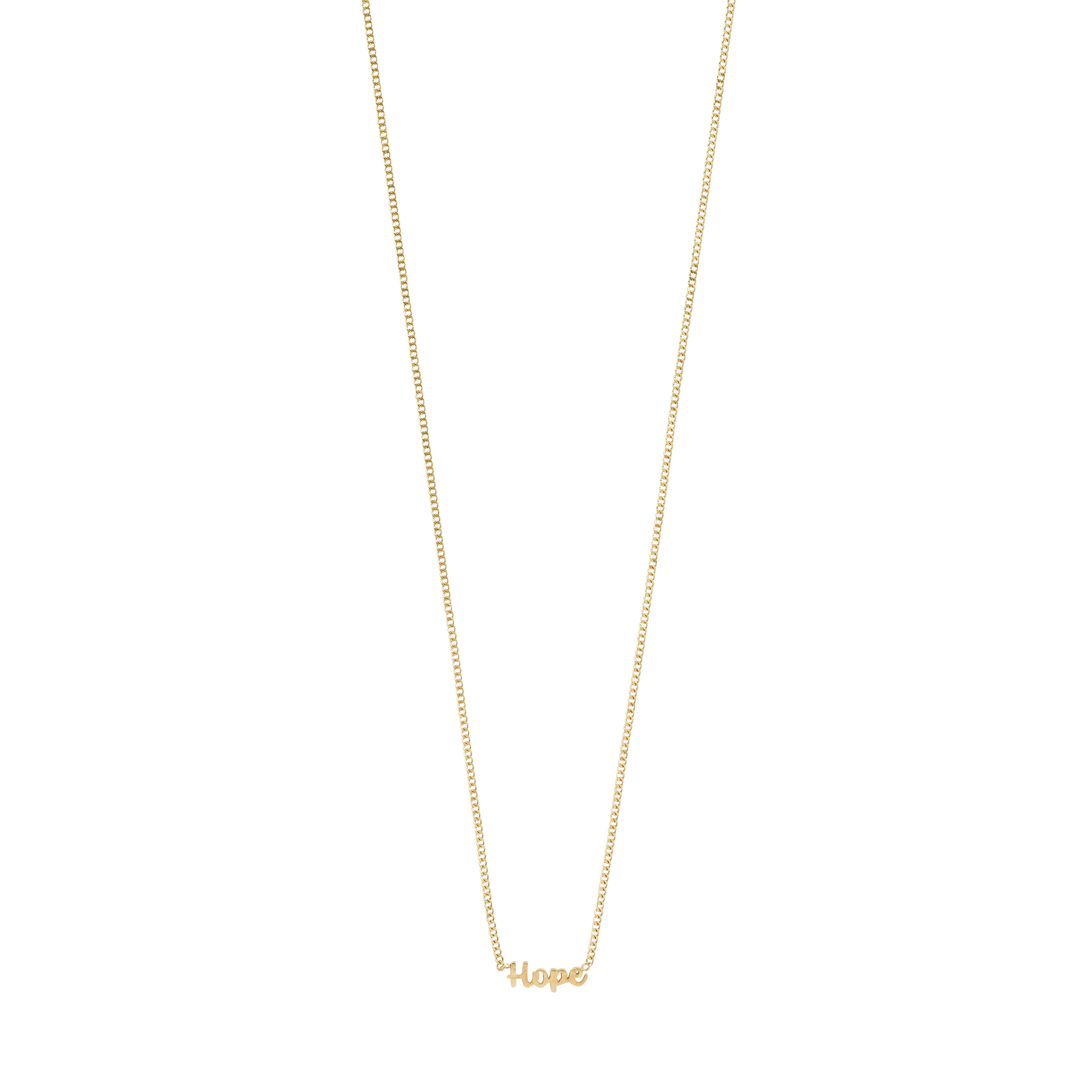 pilgrim-hope-halskette-goldplattiert-schrift-anh-nger-38-9-cm image 1