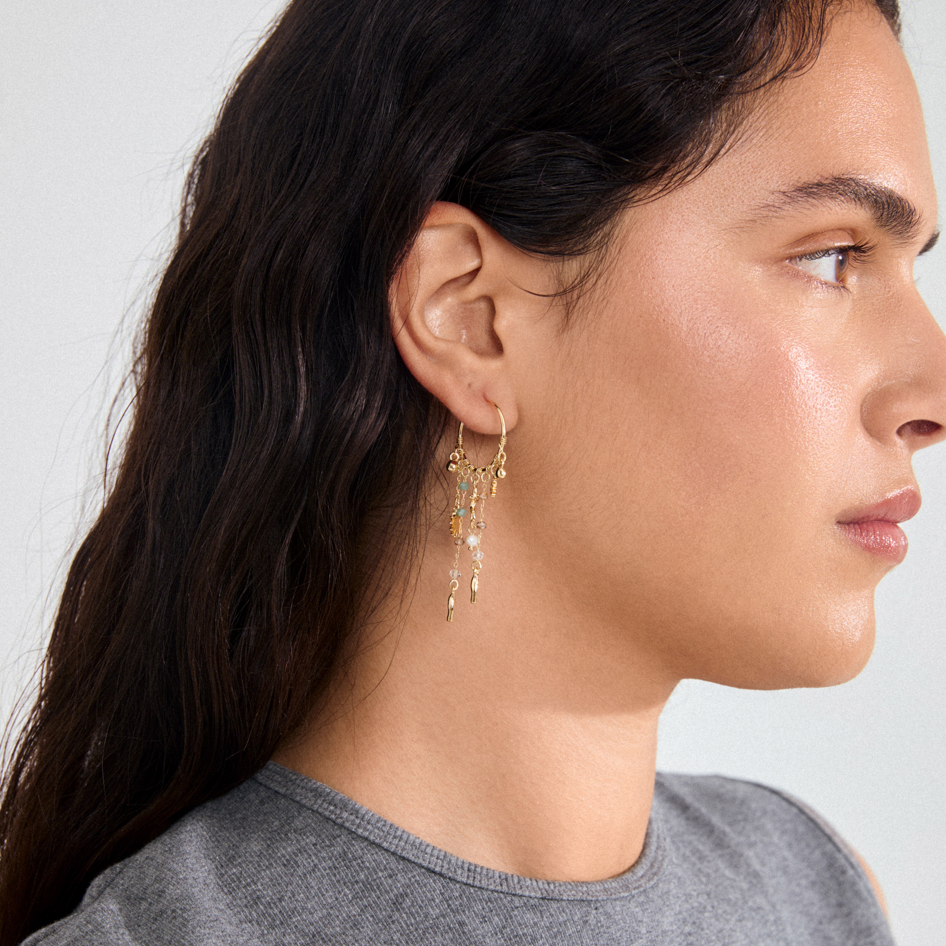 pilgrim-prism-creolen-goldplattiert-mit-perle-und-charm image 3