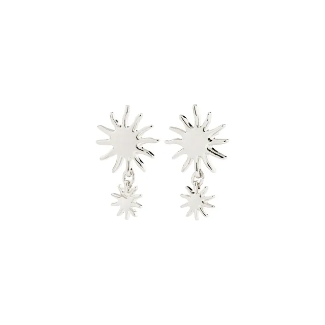pilgrim-lyricus-ohrstecker-versilbert-doppel-motiv-sonne image 1