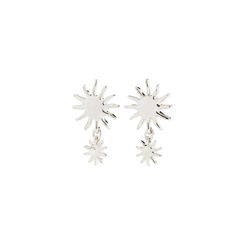 pilgrim-lyricus-ohrstecker-versilbert-doppel-motiv-sonne image 1