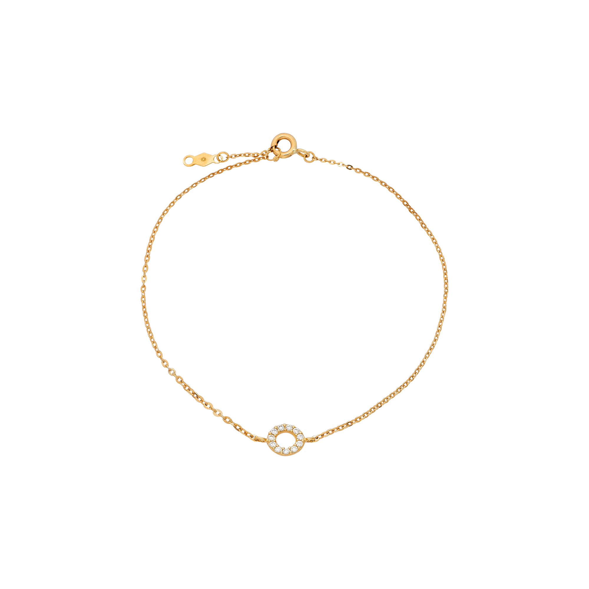 xenox-fine-circle-armband-585-gelbgold-mit-zirkonia image 1