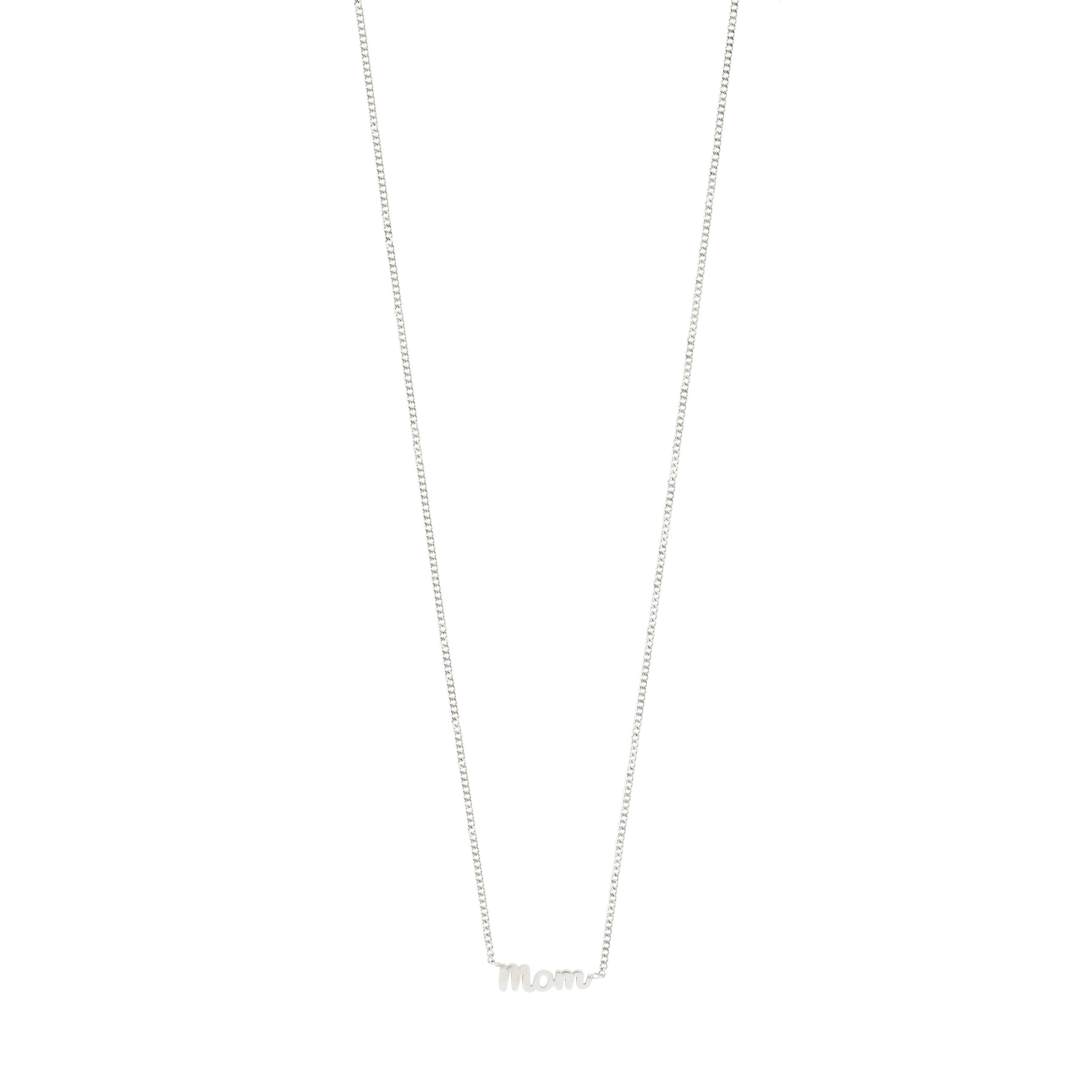 pilgrim-mom-halskette-versilbert-schriftzug-anh-nger-38-cm-9-cm image 1