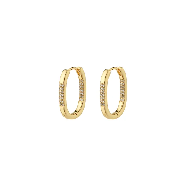 pilgrim-star-creolen-goldplattiert-oval-mit-preciosa-kristallen-click-verschluss image 1