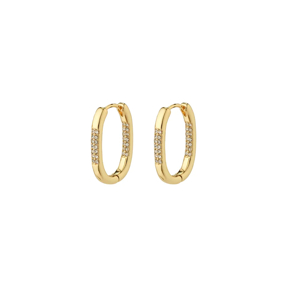 pilgrim-star-creolen-goldplattiert-oval-mit-preciosa-kristallen-click-verschluss image 1
