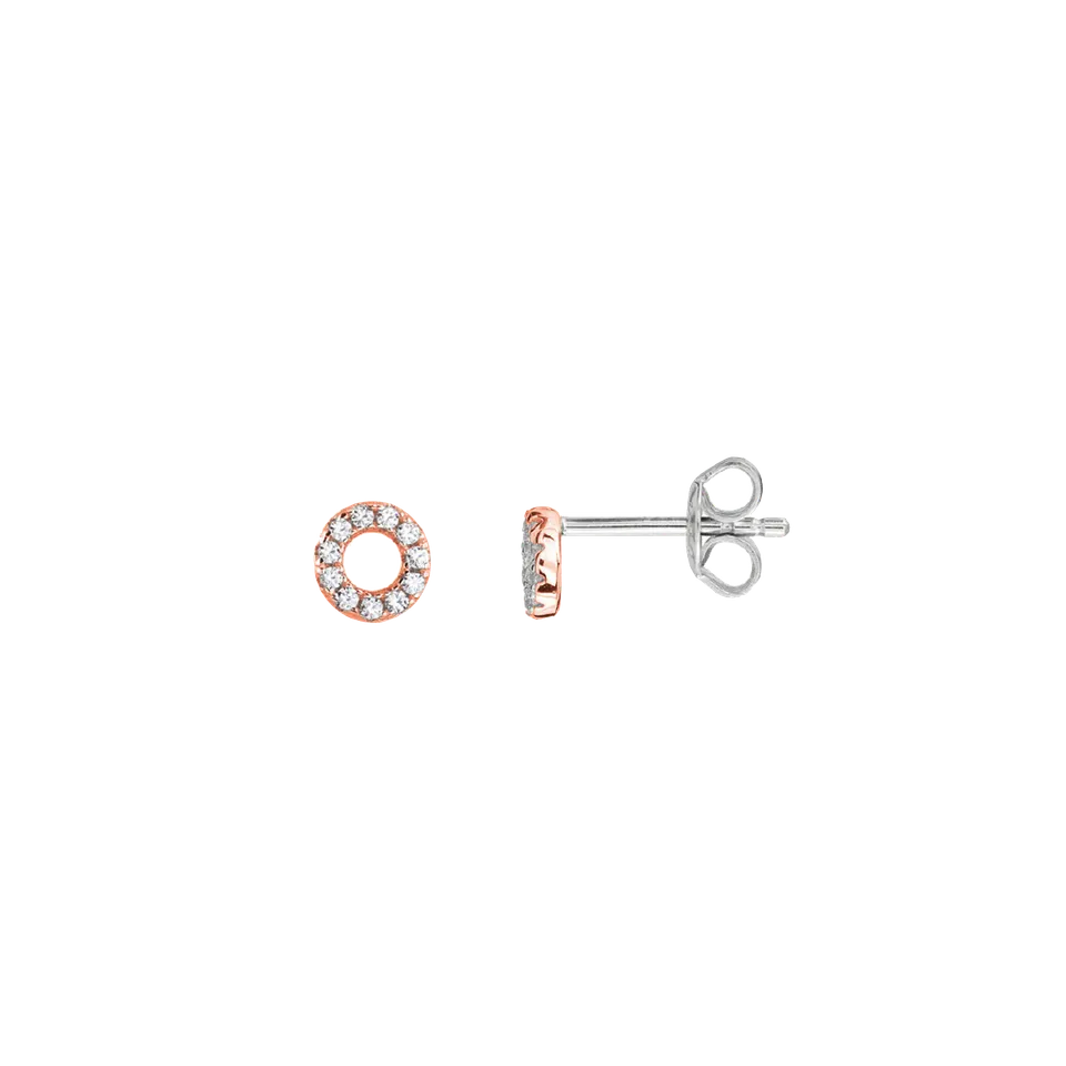 xenox-ear-candy-ohrringe-925-sterlingsilber-ros-vergoldet-mit-zirkonia image 1