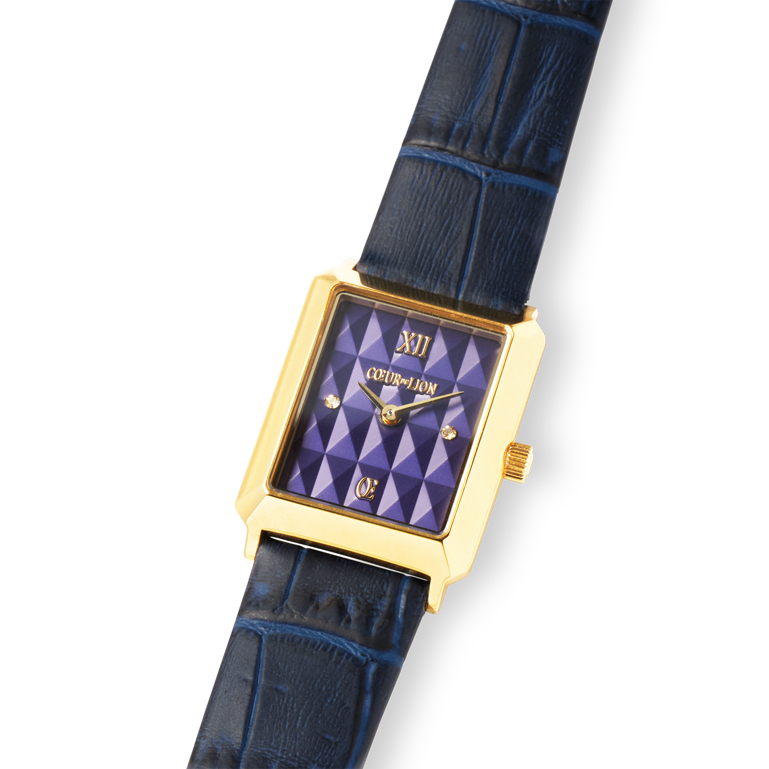 coeur-de-lion-iconic-spikes-uhr-leder-midnight-blue-gold image 2