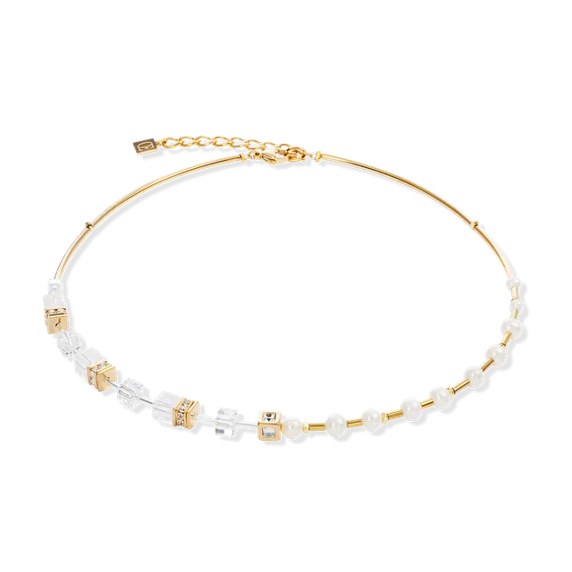 coeur-de-lion-geocube-fusion-precious-pearl-mix-halskette-gold-wei image 1