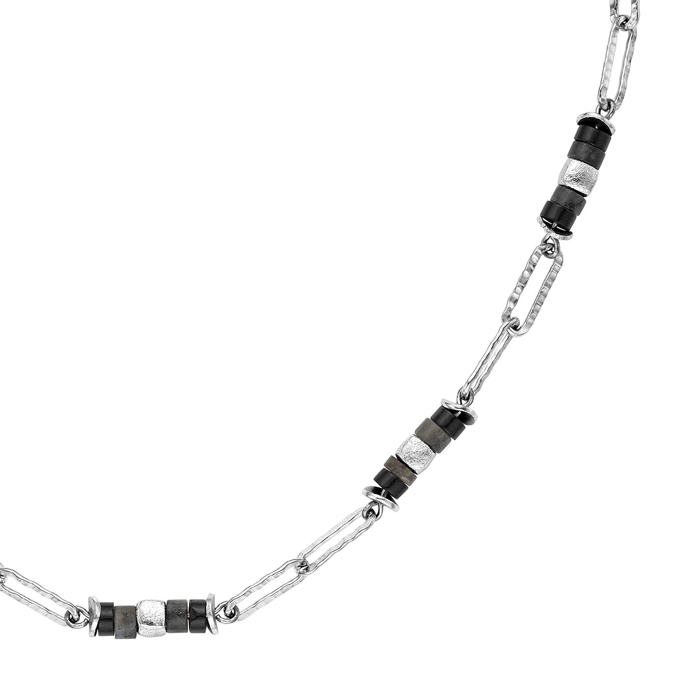 julie-julsen-loving-stones-halskette-schwarzer-achat-und-labradorit-40-cm image 2