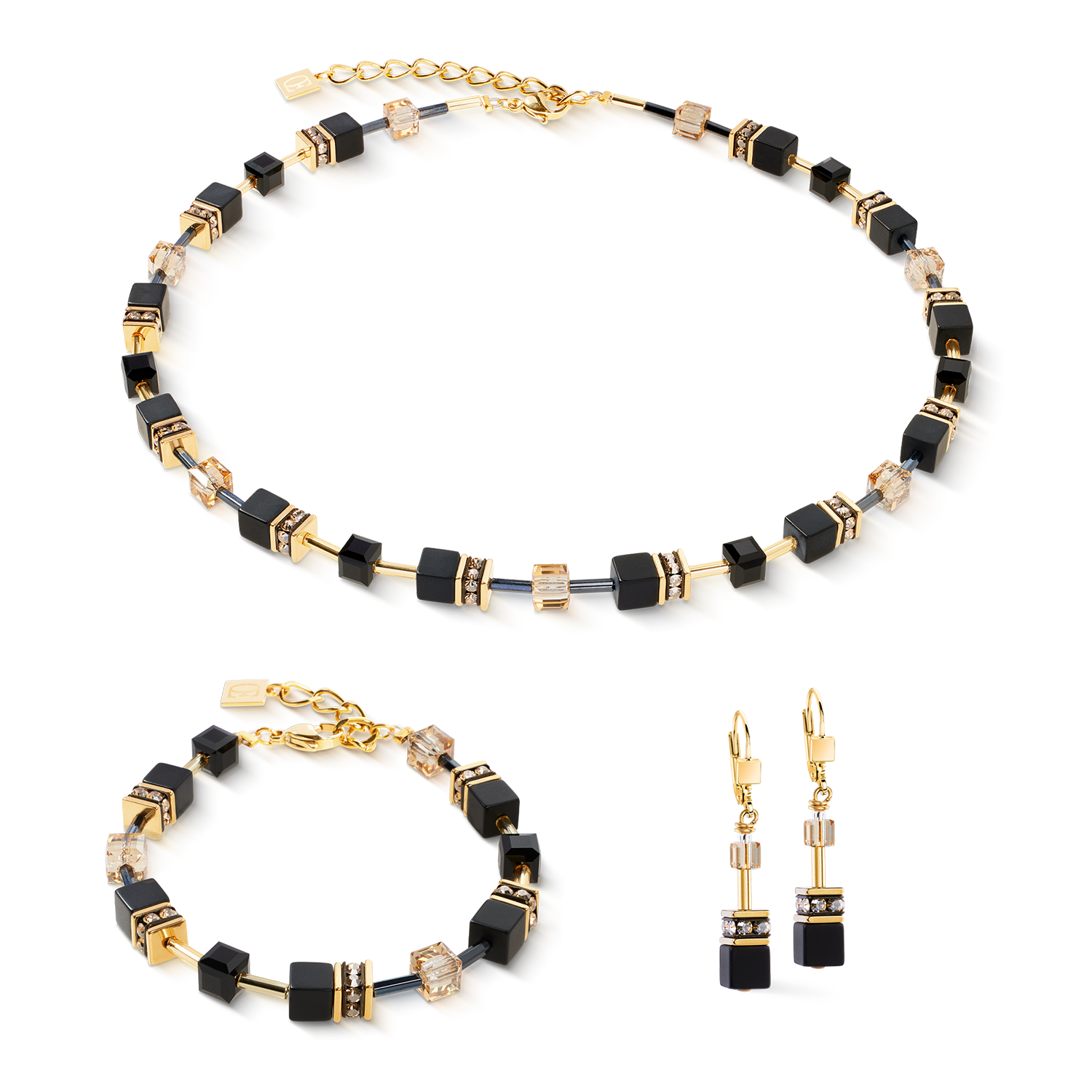coeur-de-lion-geocube-ohrringe-onyx-schwarz-gold image 3