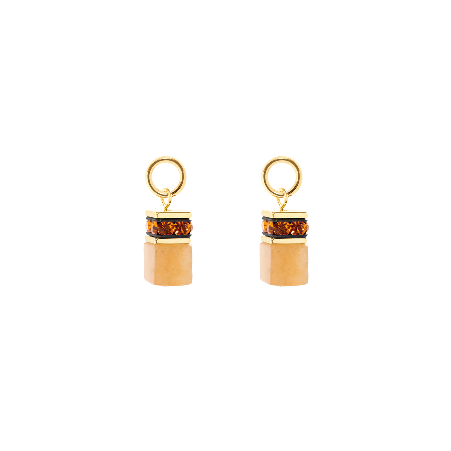 coeur-de-lion-ear-me-up-charm-geocube-gold-orange image 1