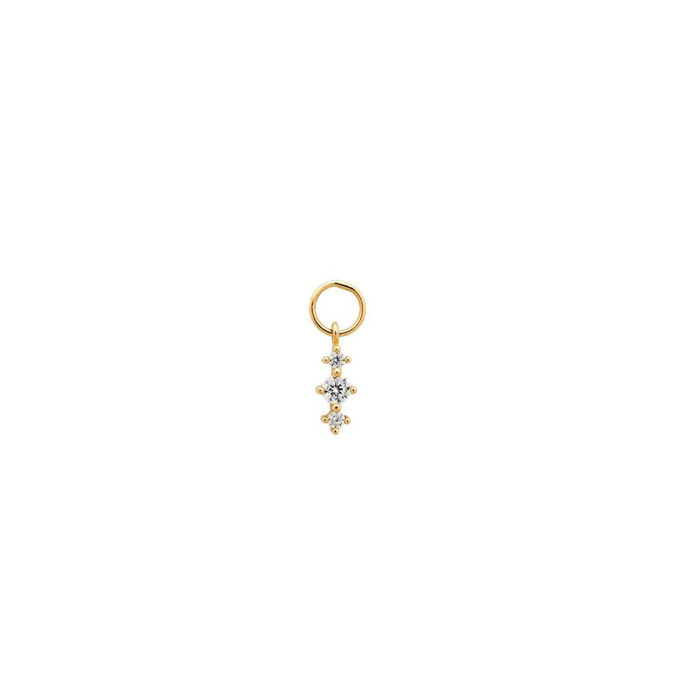 xenox-fine-ava-ohrring-anh-nger-585-gelbgold-mit-3-zirkonia image 1