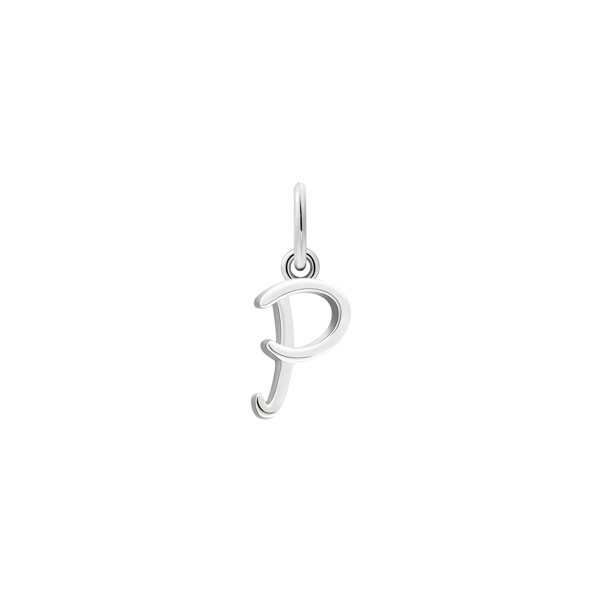 xenox-p-letter-italic-charm-925-sterlingsilber-rhodiniert image 1