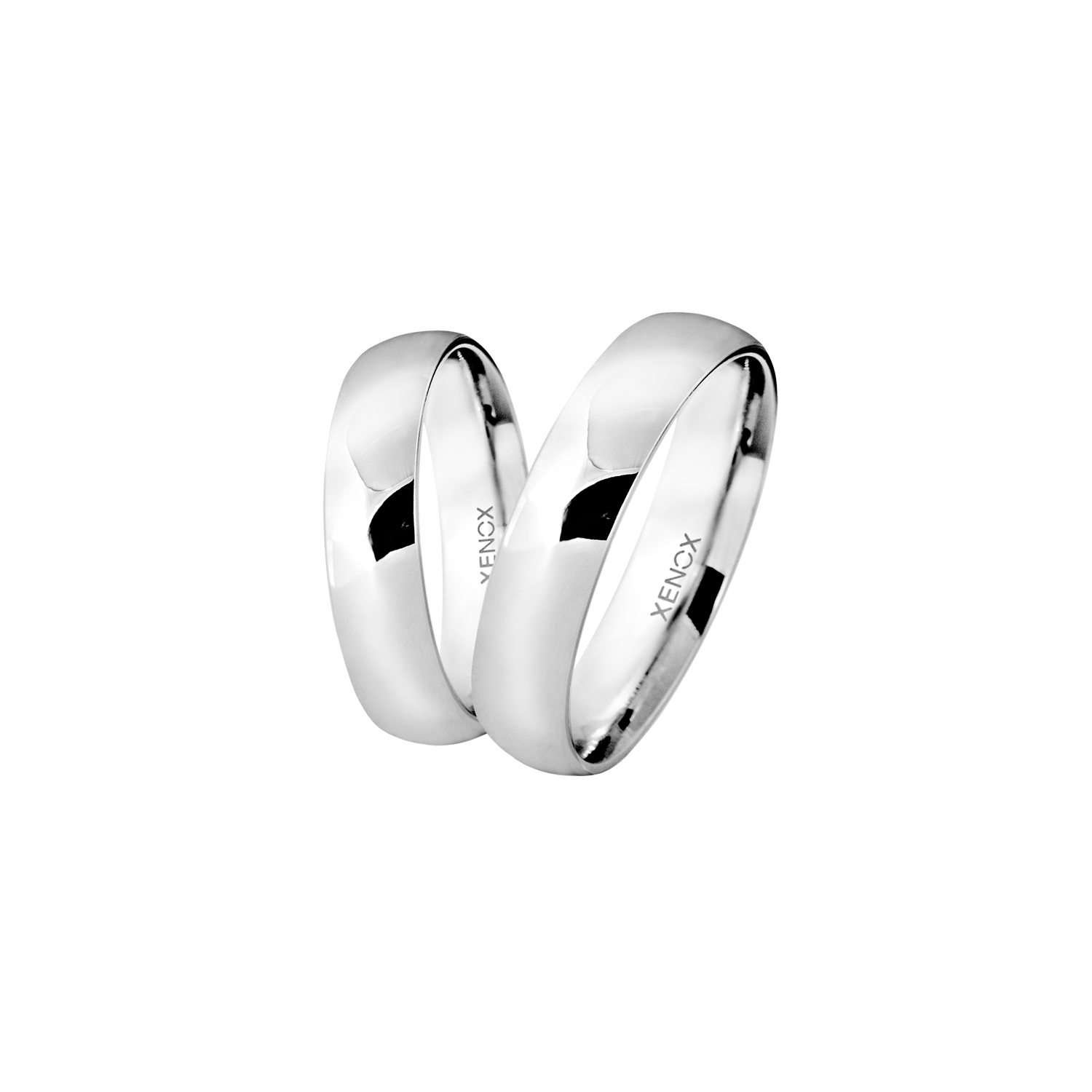 xenox-partnerring-925-sterling-silber-rhodiniert-schlicht image 1