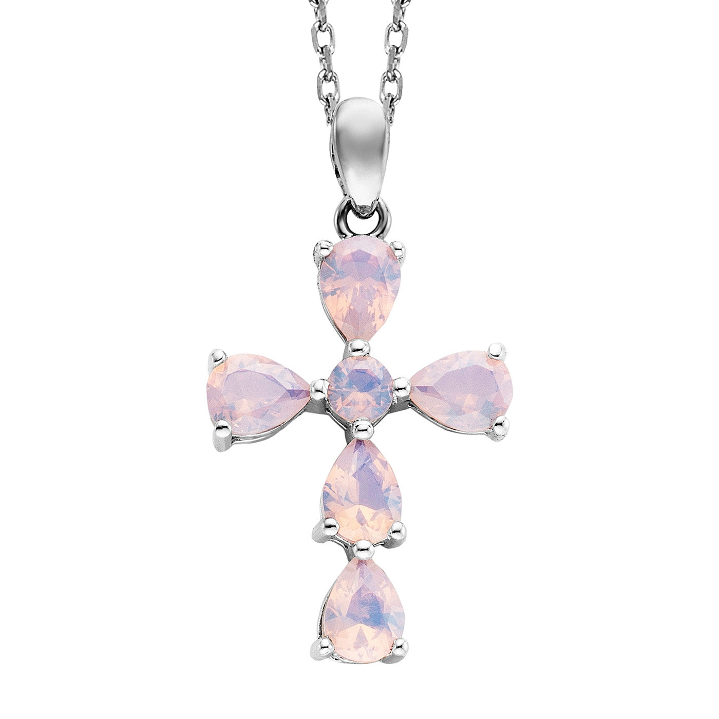 julie-julsen-kreuz-kette-mit-anh-nger-silber-mit-6-zirkonia-perlmutt image 3