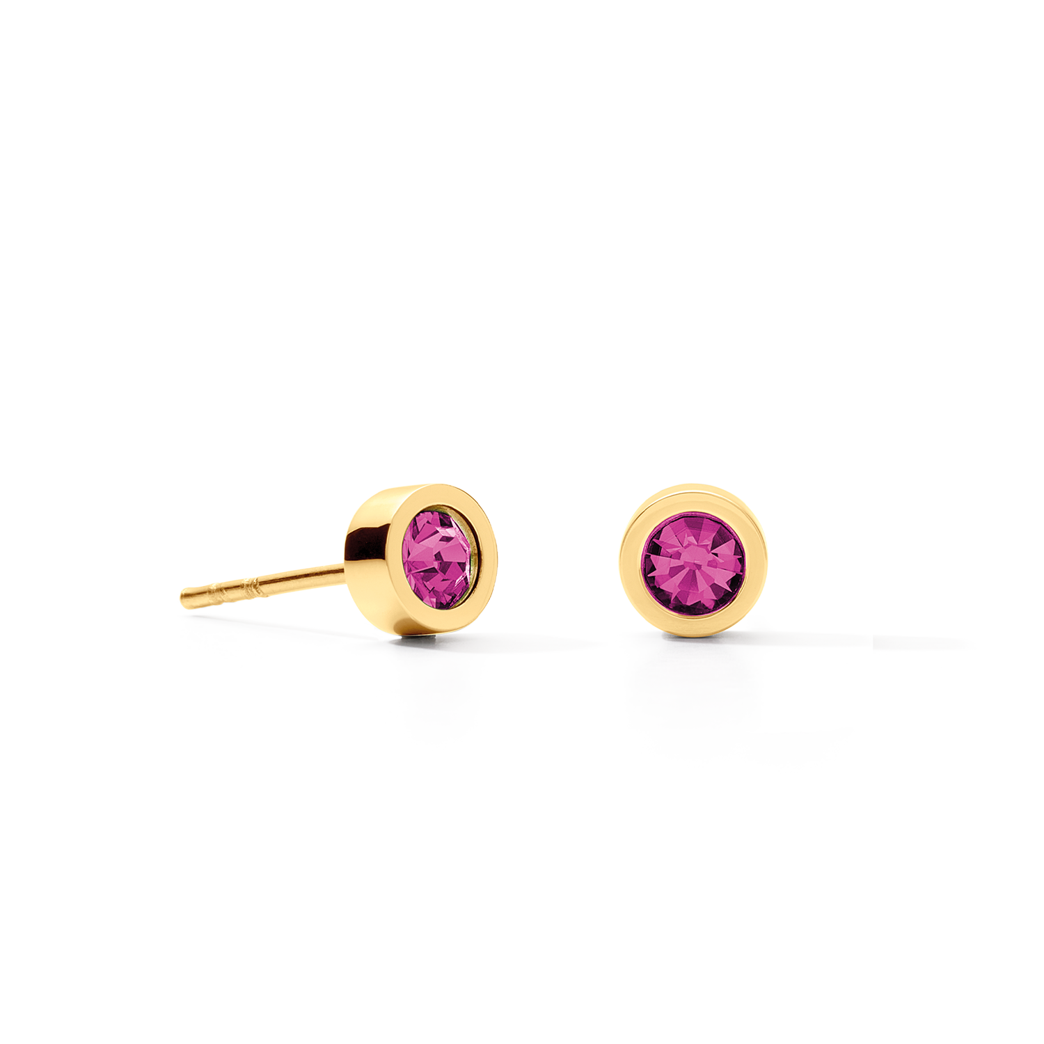 coeur-de-lion-sparkling-dots-ohrstecker-gold-pink image 1