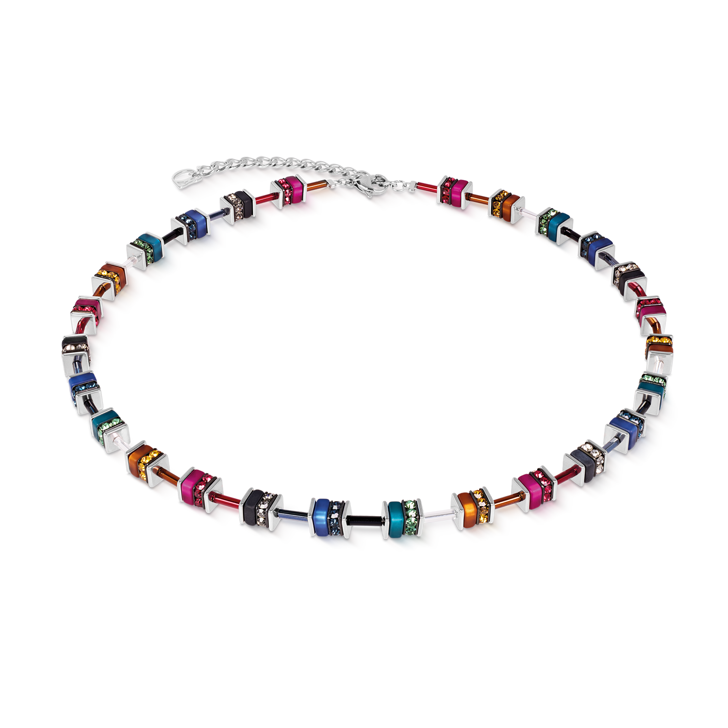 coeur-de-lion-geocube-halskette-classic-polaris-strass-multicolor-winter image 1