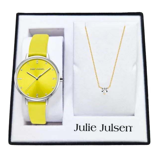 julie-julsen-summer-sun-damenuhr-set-color-mit-herzanh-nger image 1