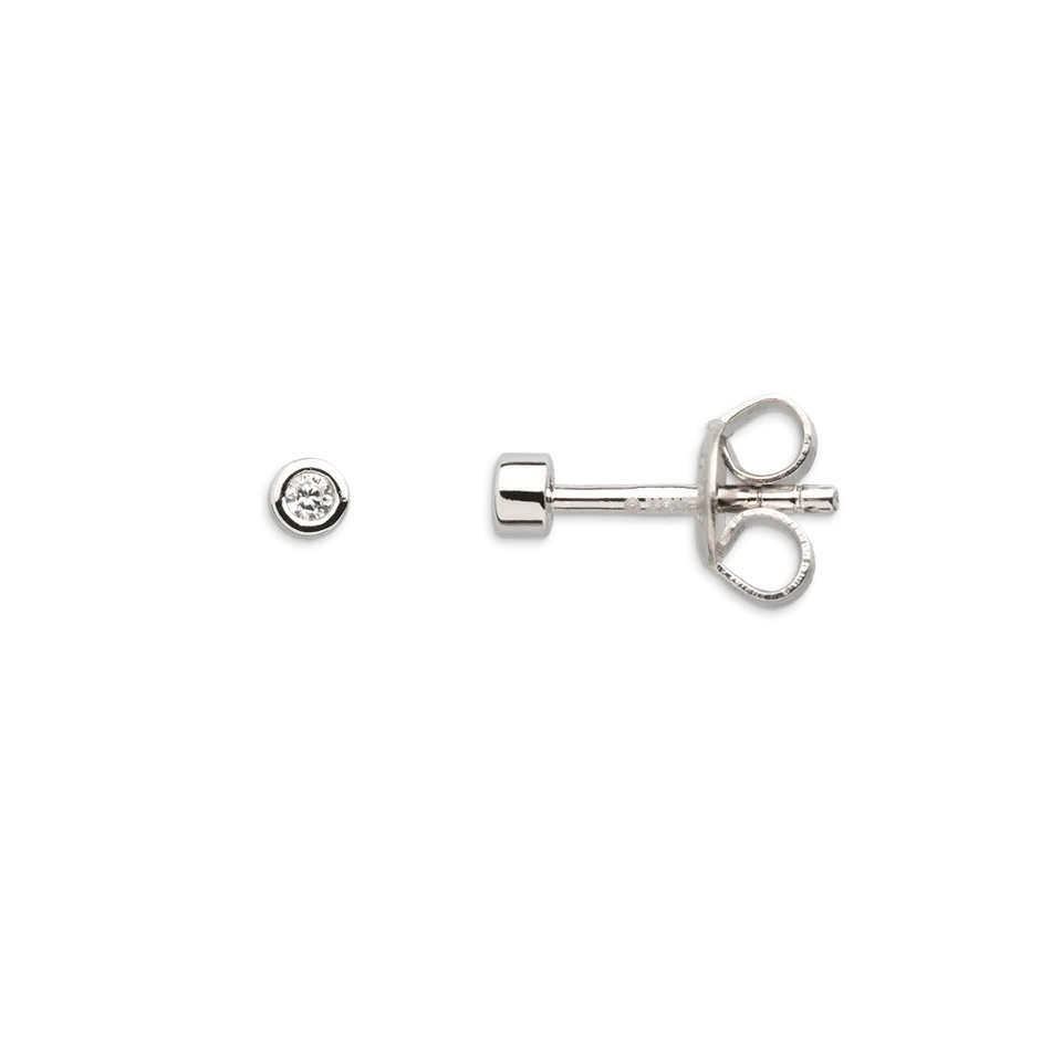 xenox-zarge-ohrstecker-925-sterlingsilber-rhodiniert-mit-zirkonia-xs3513n image 1
