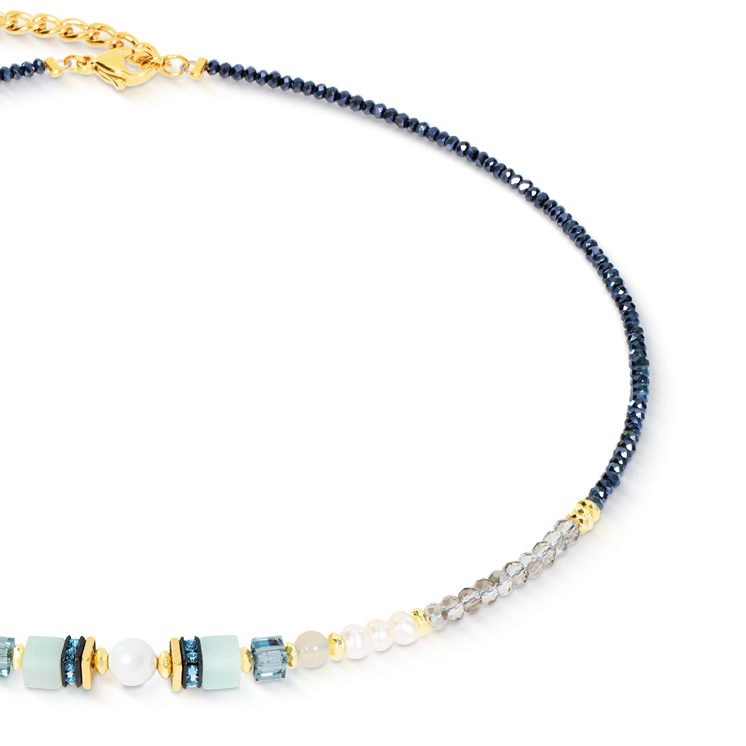 coeur-de-lion-halskette-atelier-azur-gold-blau-42-cm-6-cm image 2