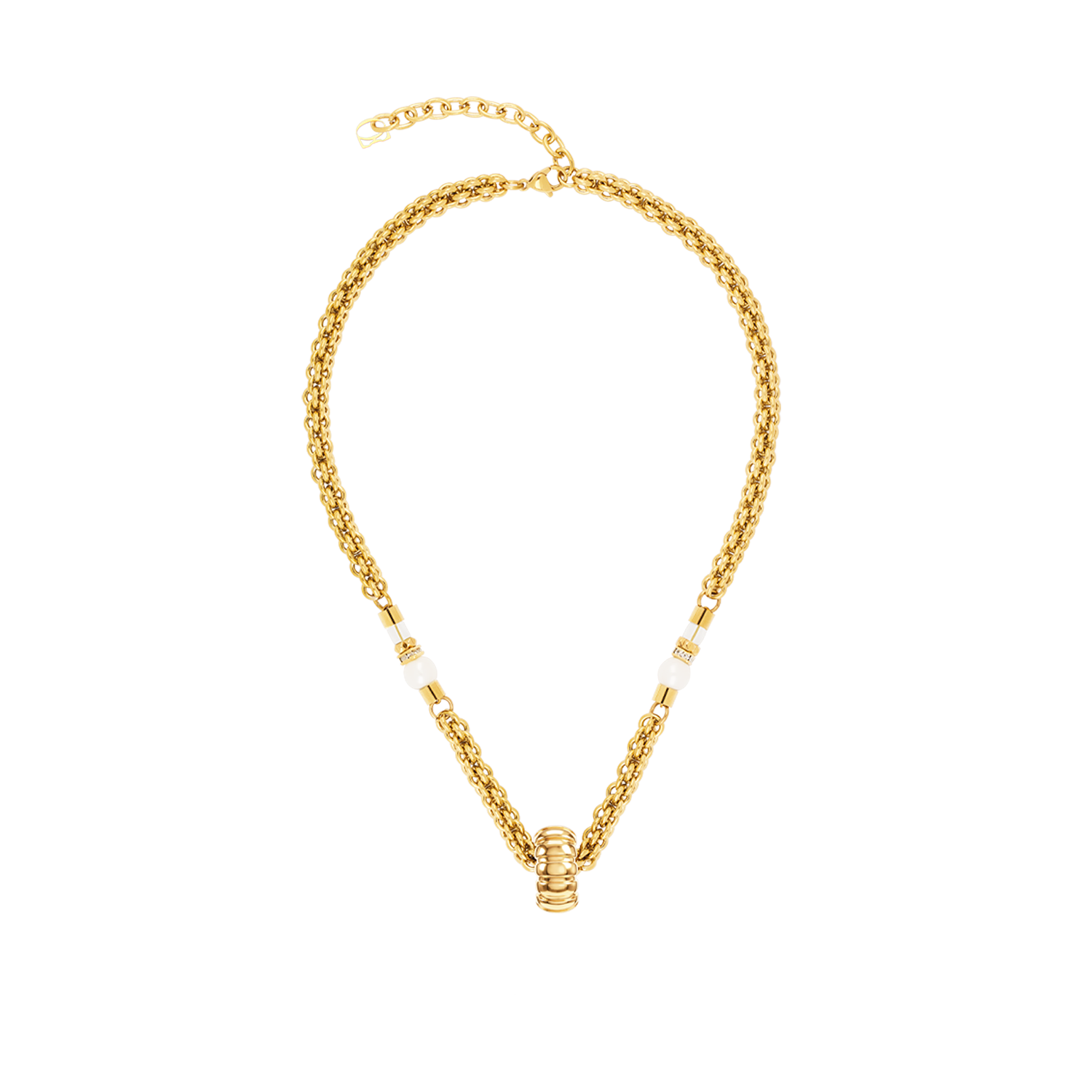 coeur-de-lion-structure-halskette-gold-42-cm-mit-abnehmbarem-element image 1