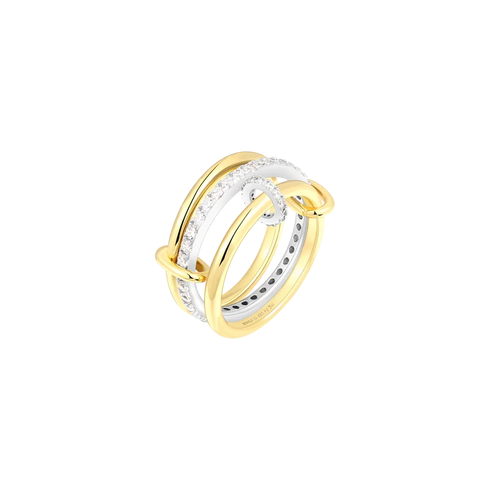 xenox-mira-ring-925-sterlingsilber-bicolor-18k-vergoldung image 1